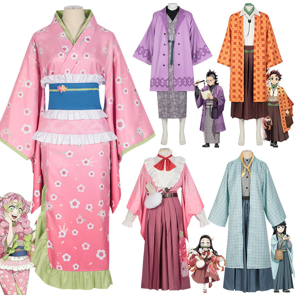 Demon Slayer cos เครื่องแต่งกาย Tokito Muichiro Ganlu Temple Mili Kimono Midouzi อะนิเมะคอสเพลย์ประสิทธิภาพเครื่องแต่งกาย