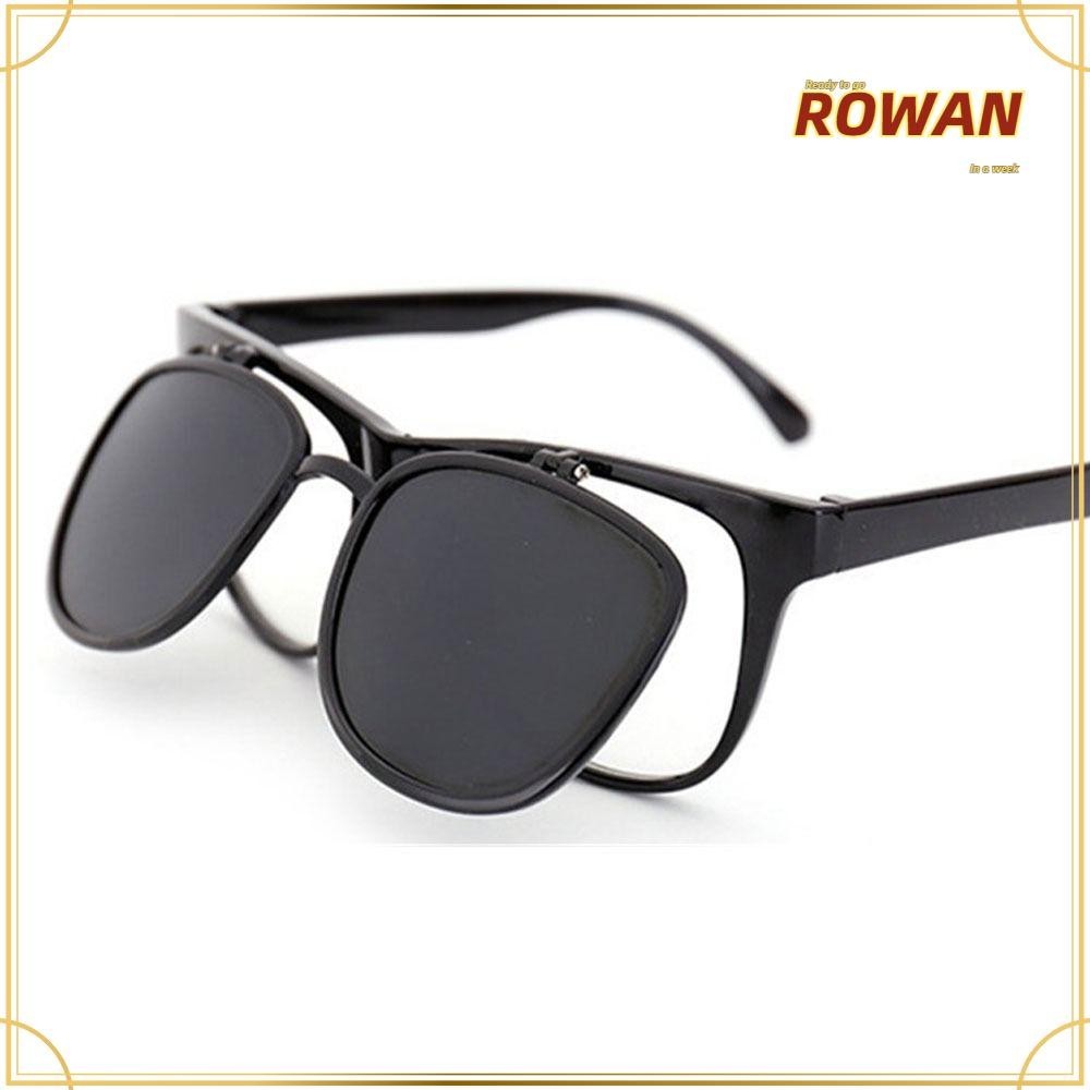 Rowans เลนส์โพลีคาร์บอเนต ฝาพับสองชั้น แว่นตาเชื่อม สีดํา ขนาด 15*5*4 ซม. 5.9*1.97*1.57