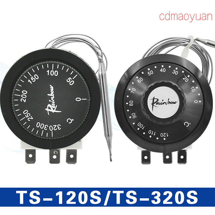 ลูกบิดเทอร์โมสวิตช์ควบคุมอุณหภูมิ สีรุ้ง Ts-120sr-320sr-120sb-320sb-200sb-120s-200s-320s-c-r-b