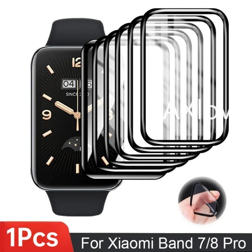 ฟิล์มกันรอยหน้าจอ แบบใส ขอบโค้ง 3D อุปกรณ์เสริม สําหรับ Xiaomi Mi Band 7 8 Pro Mi Band 7Pro 8Pro
