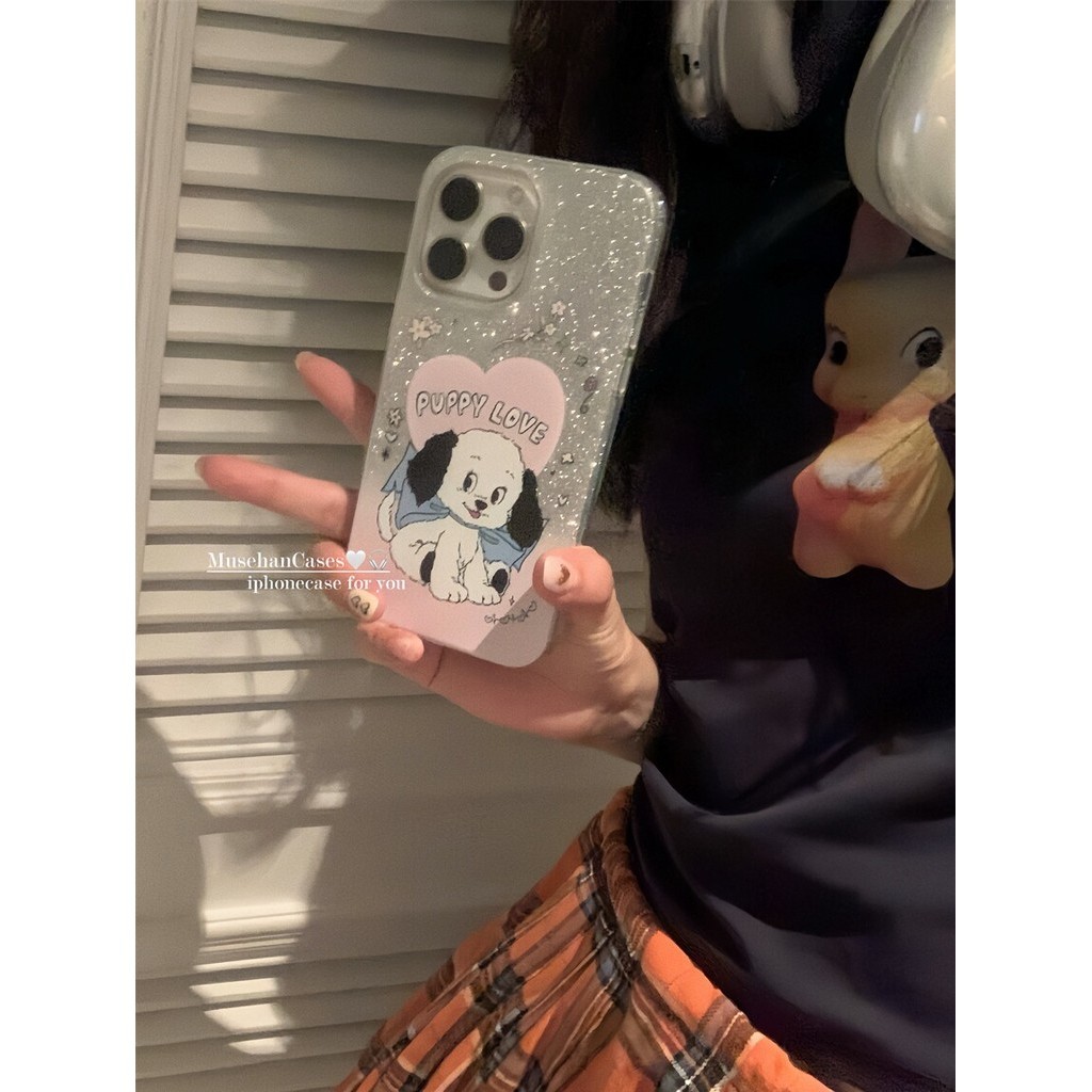 เคสป้องกันโทรศัพท์มือถือ แบบนิ่ม ลายกลิตเตอร์ สีชมพู สําหรับ Apple Iphone 15pro 14promax 13 12 14