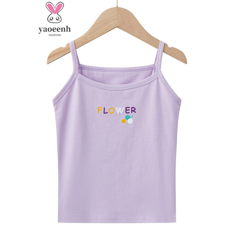 【YAOEENH】พร้อมส่ง เสื้อสายเดี่ยว ลายการ์ตูนน่ารัก แฟชั่นฤดูร้อน สําหรับเด็กผู้หญิง 110-160 ซม.