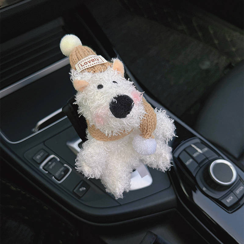 New styles Car Gear Handle Cover Women's Online Influencer Cute Strawberry Bear Doll Car Block Sleeve Protective Cover Automatic Gear Handbrake Sleeve Cute Car Decoration 7AaR - รูปที่ 4