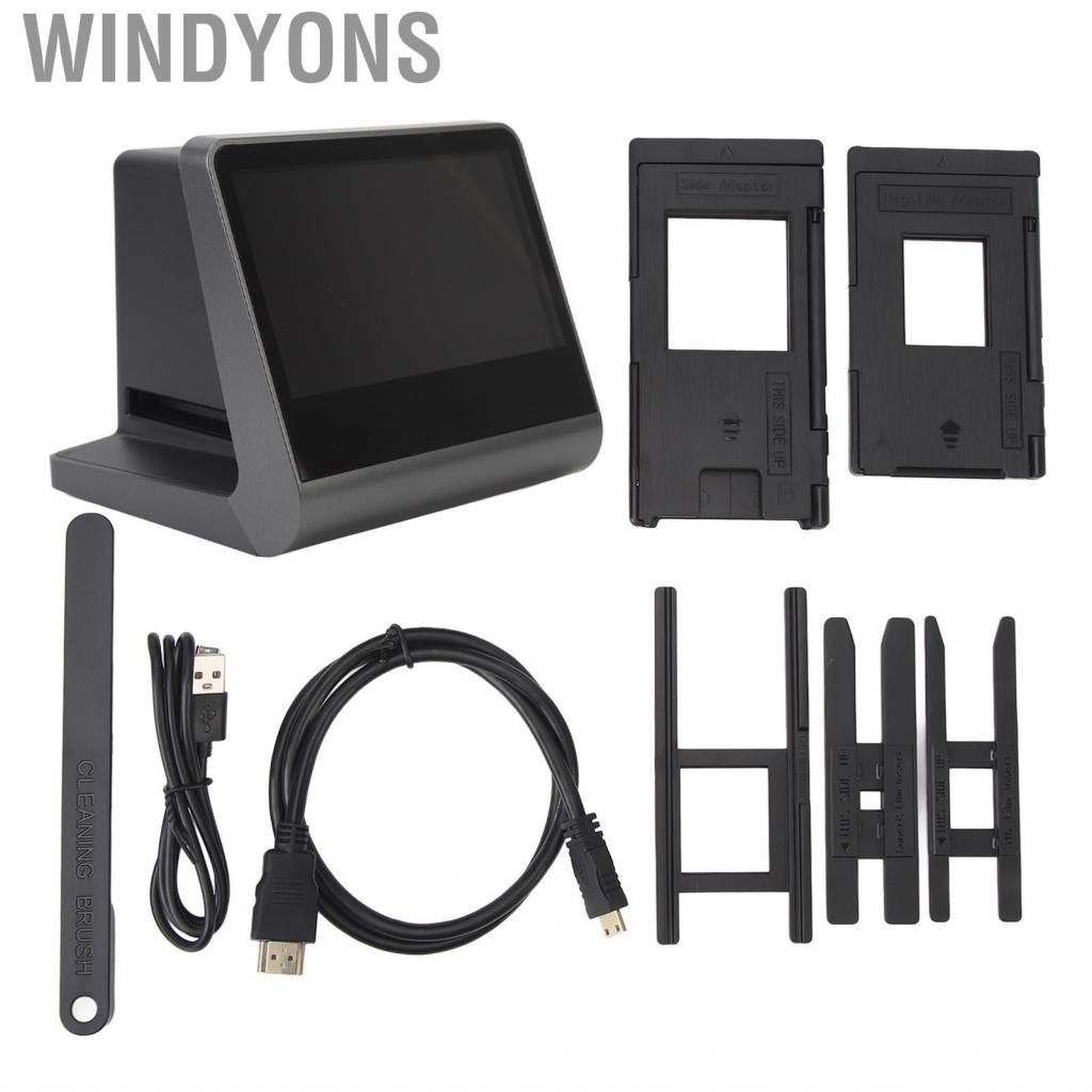 Windyons Slide Converter 5in หน้าจอ LCD 16GB เครื่องสแกนฟิล์มจัดเก็บข้อมูล 48MP ความละเอียดสูงสำหรับขาวดำ