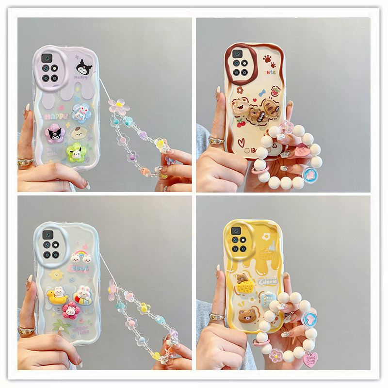 เคส redmi 10 เคสโทรศัพท์มือถือ ลายตุ๊กตา 3D สีครีม สําหรับ