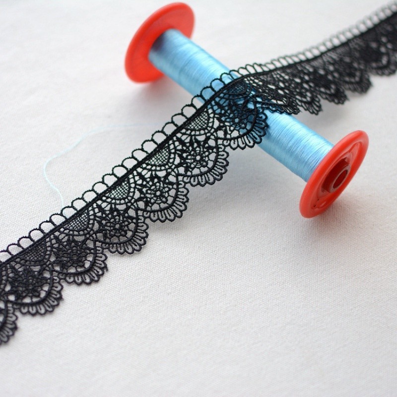 ผ้าลูกไม้เย็บปักถักร้อย กว้าง 4 ซม. ยาว 1 เมตร สําหรับตกแต่งกระโปรง DIY - รูปที่ 4