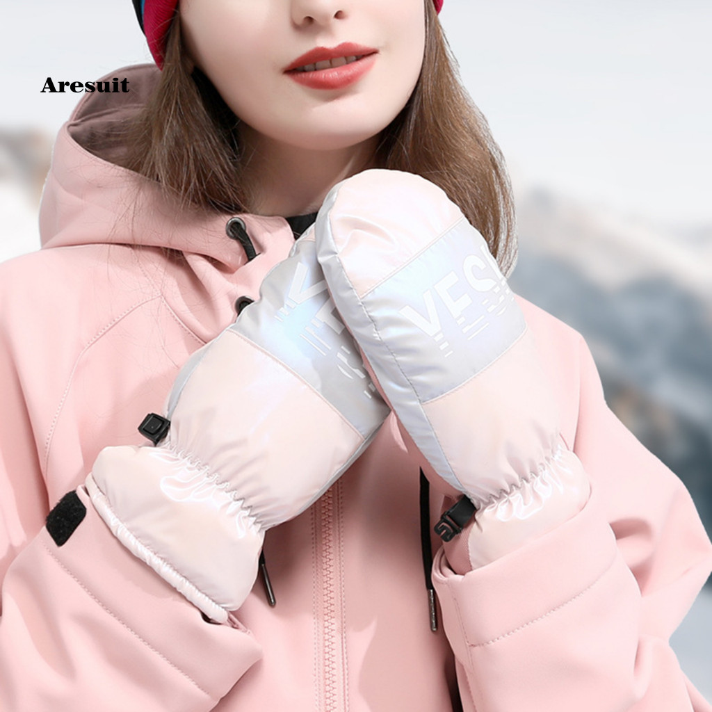[Aresuit] ถุงมือ แบบหนา ระบายอากาศ สวมใส่ง่าย เหมาะกับการเล่นสกี ตกปลา สําหรับผู้หญิง 1 คู่