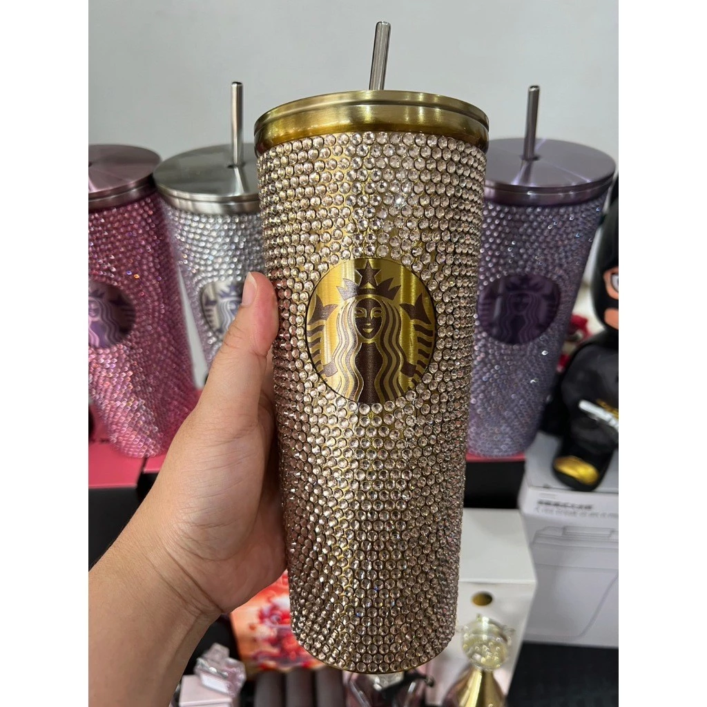 แก้วเก็บความเย็น [สินค้าถ่ายจากงานจริง] แก้ว Starbuck x Blackpink รุ่น Limited งานแต่งเพชรสวยมากกกก...  สแตนเลส 304 thumbnail 7