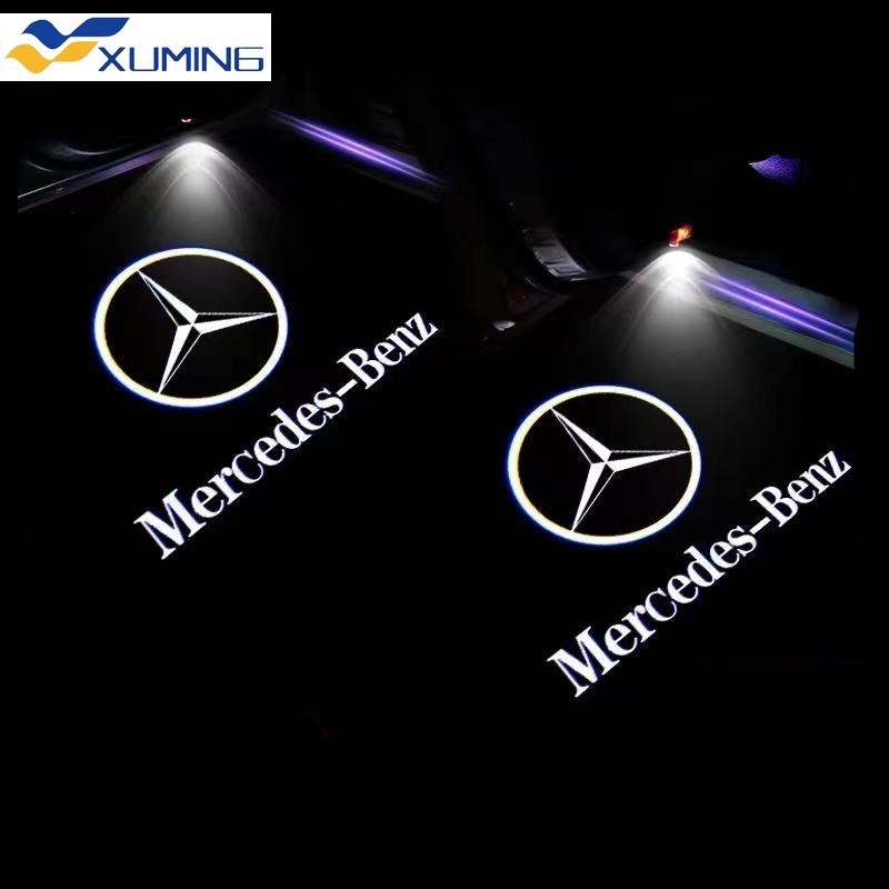 Xm-2x ไฟ Led รถประตูโปรเจคเตอร์โลโก้ยินดีต้อนรับสําหรับ Mercedes Benz W205 W176 W177 V177 W247 W246 