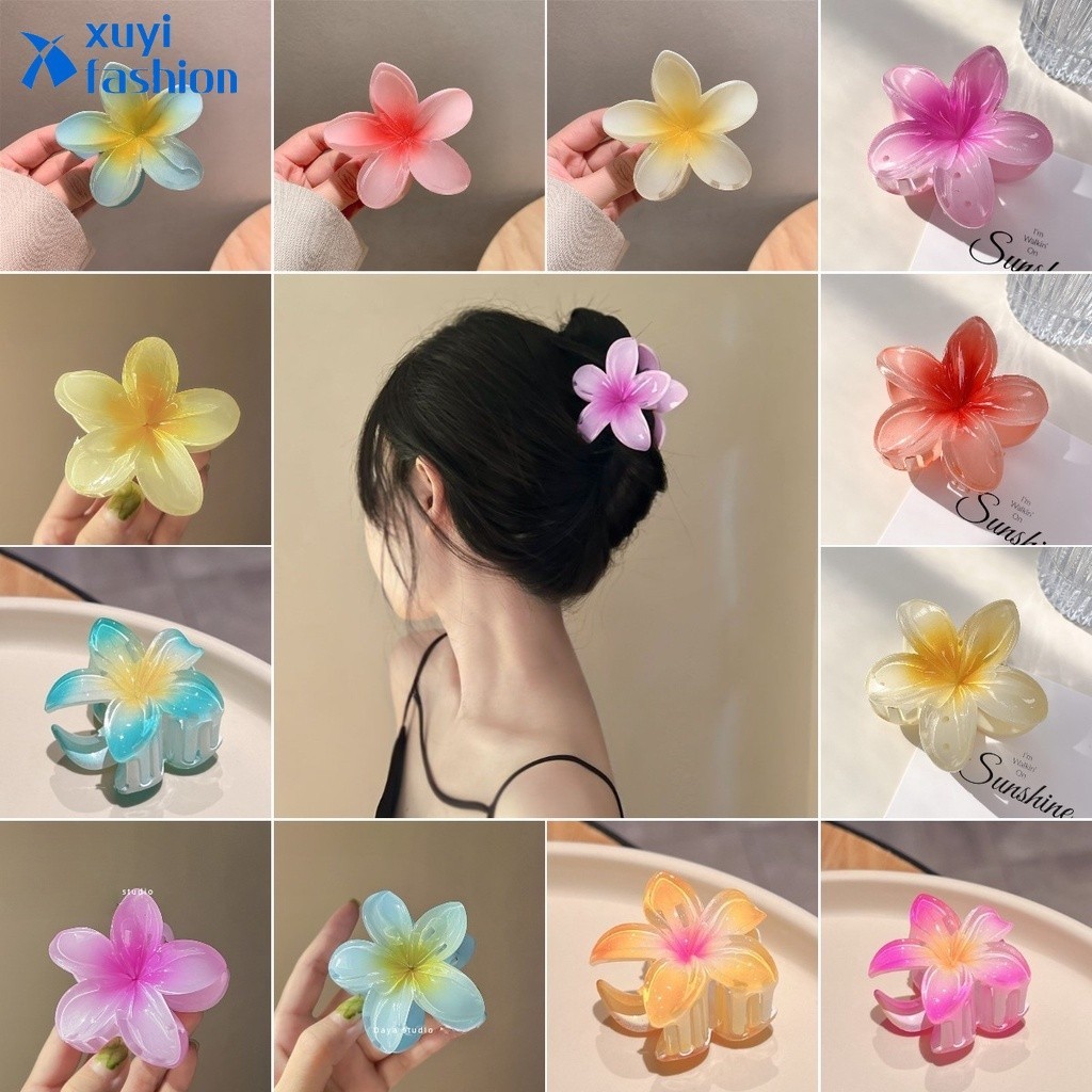 กิ๊บติดผม ลายดอกไม้ สีแคนดี้ สไตล์เกาหลี ฮาวาย สําหรับผู้หญิง