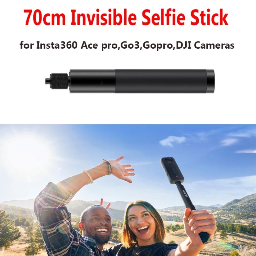 ไม้เซลฟี่ 70 ซม. อุปกรณ์เสริมกล้อง สําหรับ Insta360 Ace pro Insta 360 X3 One X2 RS Gopro 12 DJI