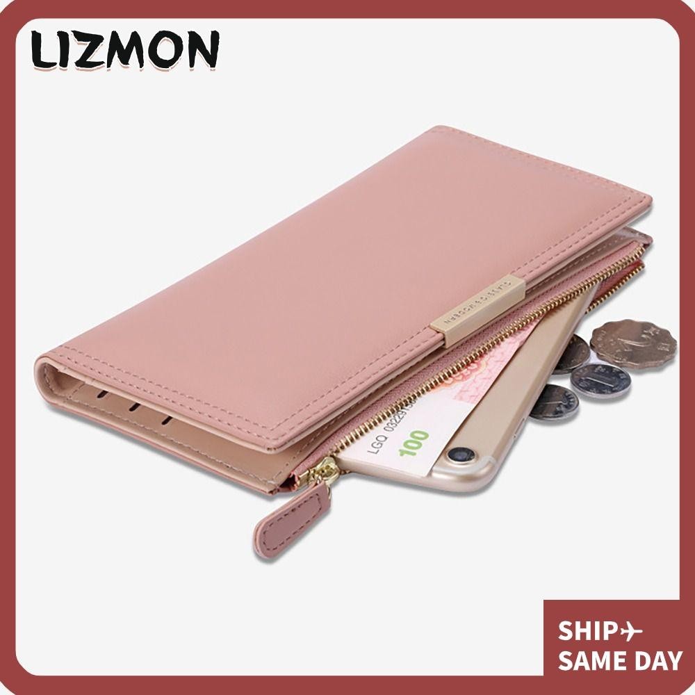 Lizmon กระเป๋าสตางค์ ใบยาว หนัง PU สไตล์เกาหลี ใส่บัตรได้หลายใบ ของขวัญแม่