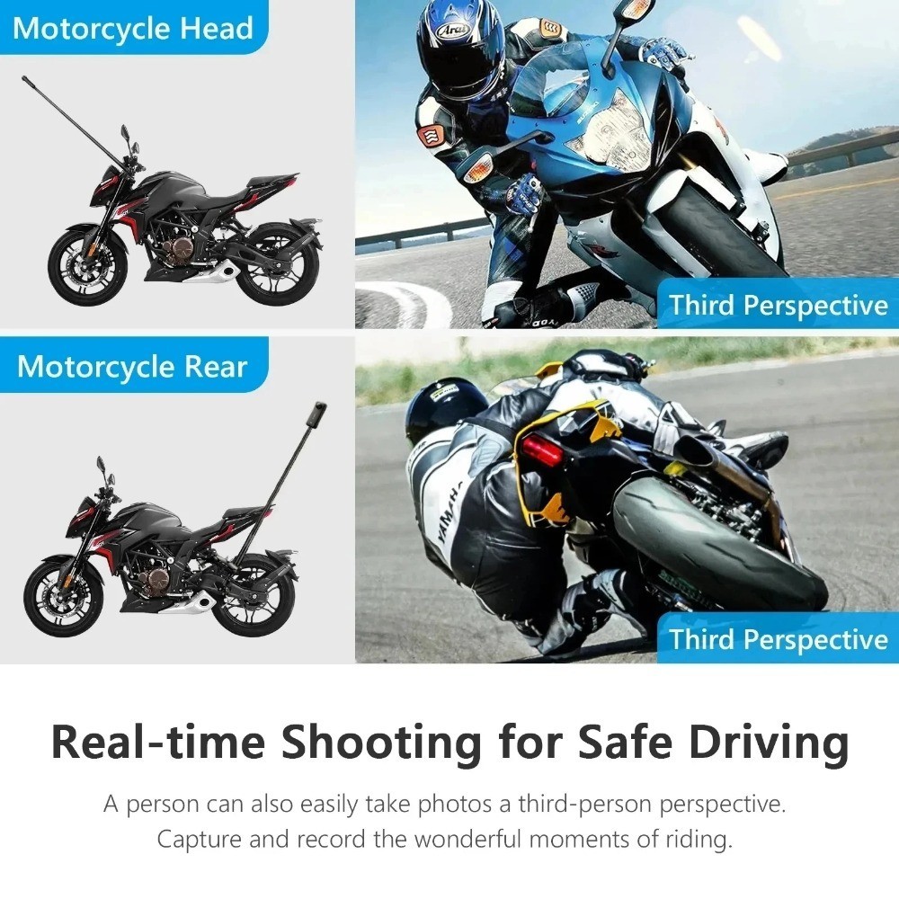 เมาท์ยึดกล้องติดแฮนด์บาร์รถมอเตอร์ไซค์ อุปกรณ์เสริม สําหรับ GoPro 12 11 10 Insta360 Ace Pro X3 DJI Action 4 3 Sport Cameras