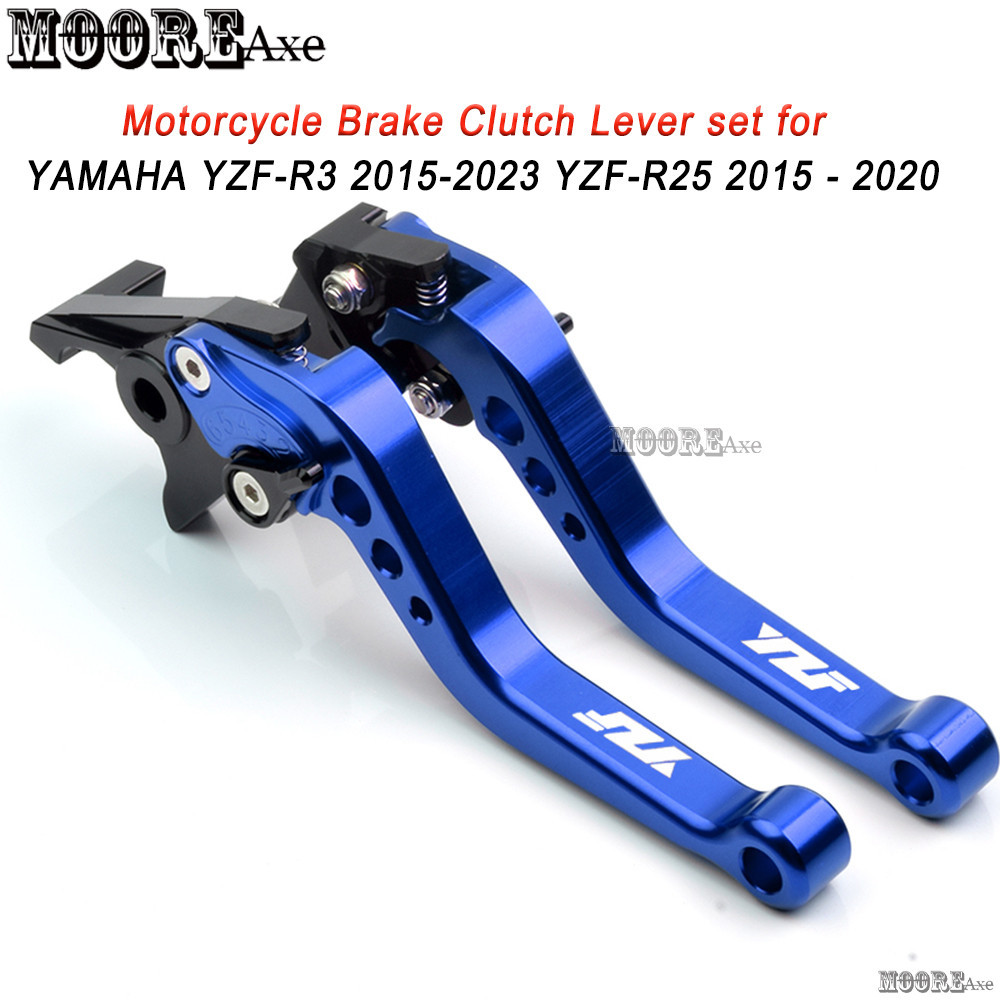 Mooreaxe ก้านเบรกคลัทช์สั้น ปรับได้ สําหรับรถจักรยานยนต์ YAMAHA YZF-R3 2015-2023 V1 V2 YZF-R25 YZF R3 YSNJ01