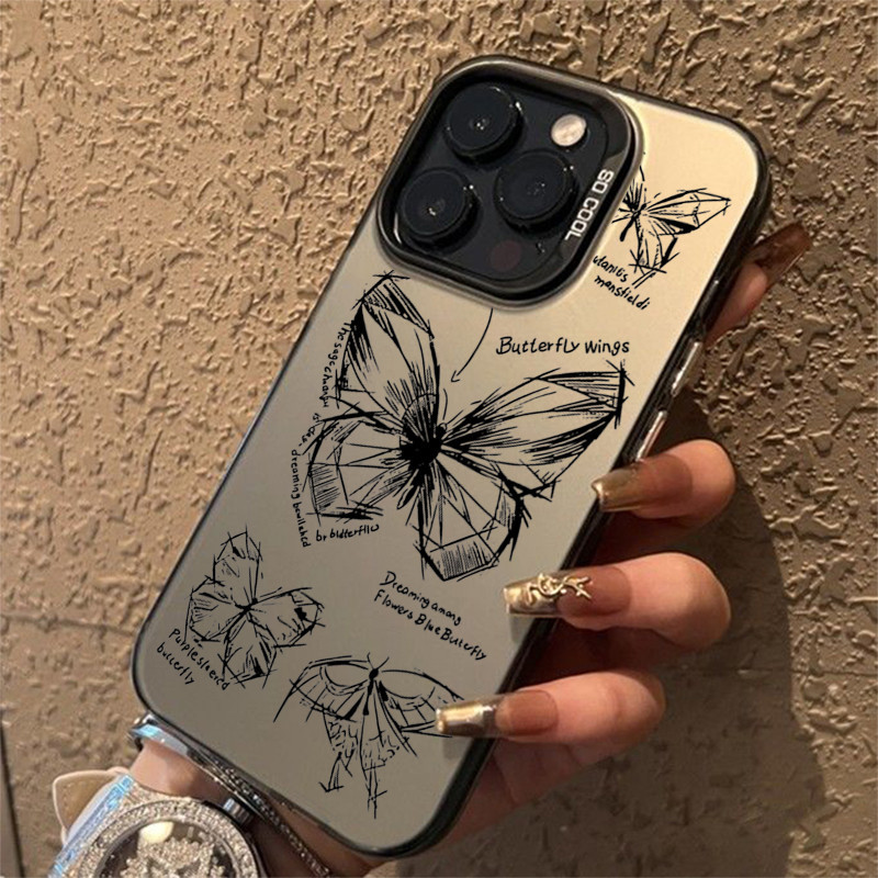 เคสโทรศัพท์มือถือแบบแข็ง กันกระแทก ลายผีเสื้อ แฟชั่น สําหรับ Samsung Galaxy A54 A14 A34 A05 A05S A13 A23 A33 A53 A73 A52 A15 A35 A25 A75