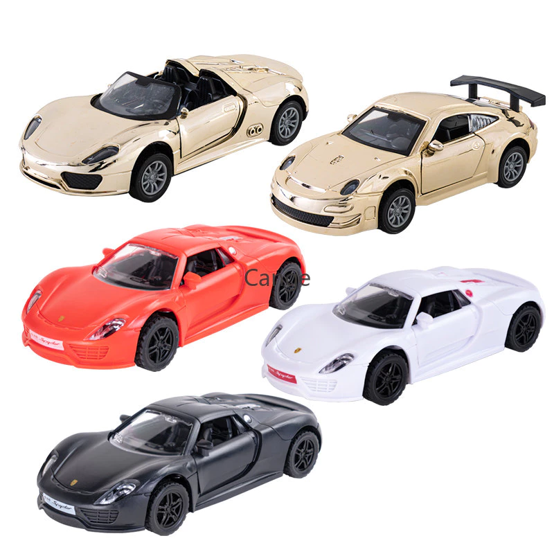 PORSCHE เว็บไซต์วันพ่อดินสีแดงหรูหราพลาสติกทอง เมอร์เซเดส เบนซ์ รถออฟโรดปอร์เช่เค้กวันเกิดตกแต่งรถการ์ตูน