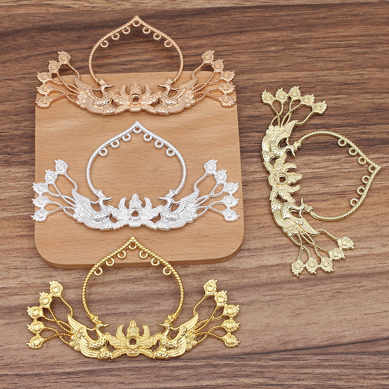 เครื่องประดับผม โลหะผสม สไตล์เรโทร ขนาด 100x59 มม. Diy