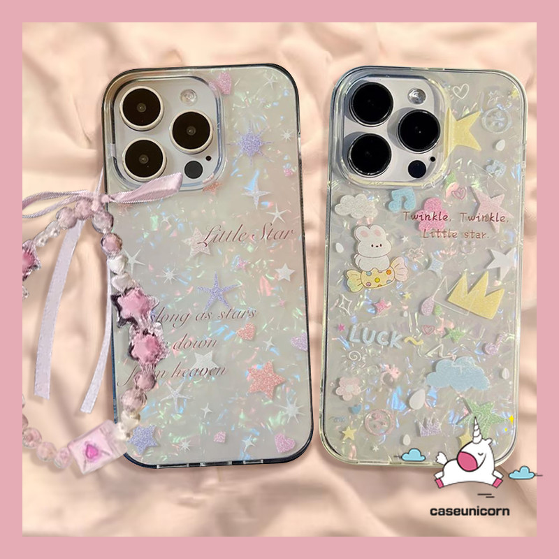 เคสโทรศัพท์มือถือ ลายการ์ตูนกระต่ายน่ารัก พร้อมช่องใส่บัตร สําหรับ Redmi 13C 12C 9C 10C A1 10 9T 9A A2 10A 9 12 Note 10s 11s 13 8 12 11 10 9 Pro Max Mi 12 11 Lite Poco X6 X5 M3 เคสสร้อยข้อมือ รูปดาว
