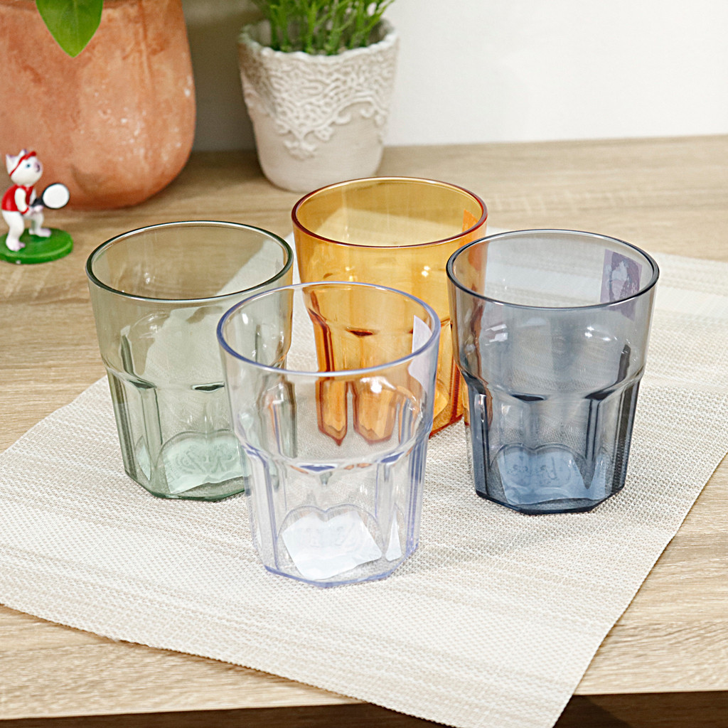 แก้วน้ำ แก้วพลาสติก ABS 3.5 นิ้ว แบบใส ขนาด 370 ml. Golden horse รุ่น AC-2732-3.5