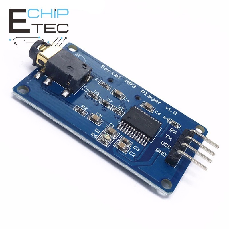 1PCS YX5300 UART TTL Serial Control MP3 เครื่องเล่นเพลงโมดูลรองรับ MP3 / WAV Micro SD /SDHC การ์ดสํา