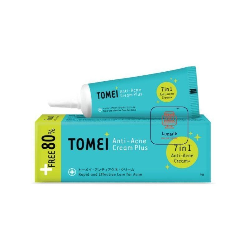 Tomei Anti-Acne Cream Plus โทเมอิ แอนตี้-แอคเน่ ครีม พลัส ขนาด 9 กรัม จำนวน 1 หลอด