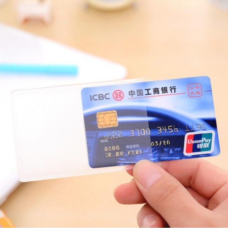 ซองใส่บัตรประชาชน PVC แบบใส บัตรรถบัส บัตรโฆษณา ของขวัญ 10 ชิ้น