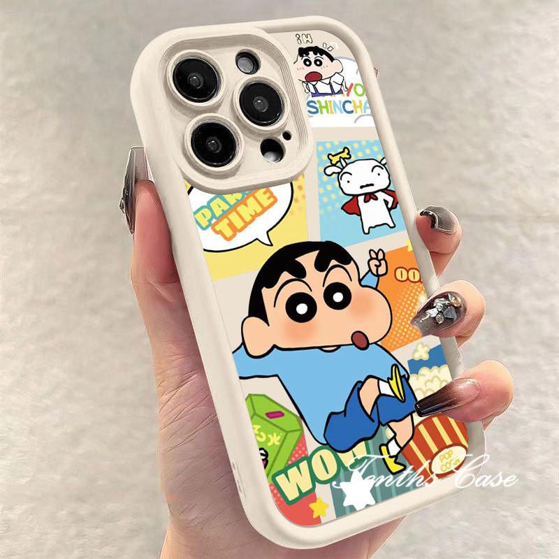 เคสโทรศัพท์มือถือแบบนิ่ม ลายการ์ตูนชินจัง สําหรับ Vivo Y03 V30 Y17s V29 Y27 Y36 Y35 Y02 Y16 Y17 Y15 Y12 Y11 Y02s Y22 Y22s Y15A Y15S Y21 Y21s Y20 Y20S Y20i Y12s Y95 Y93 Y91 V25e - รูปที่ 4