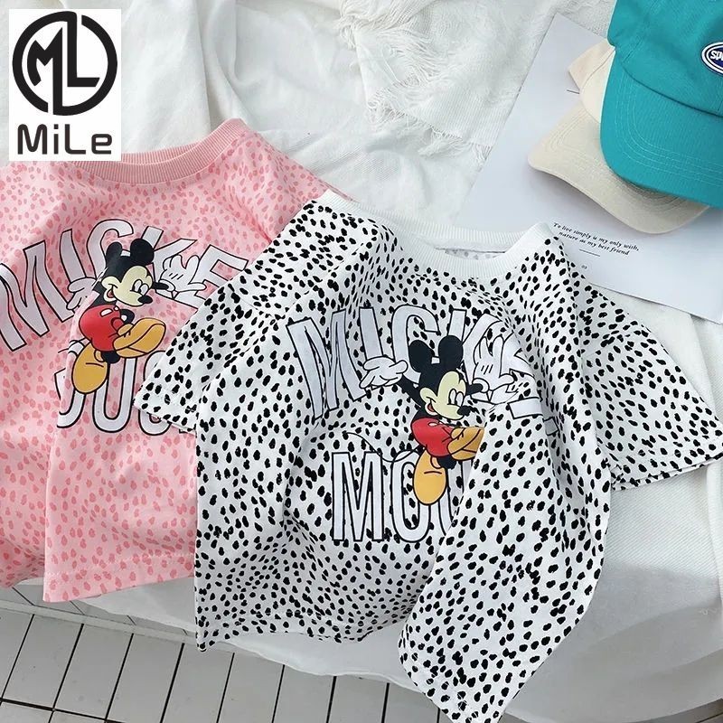 [ML] เสื้อยืดแฟชั่น ลายการ์ตูนมัดย้อมน่ารัก ระบายอากาศ ขนาดเล็ก 90-140 ซม. เข้ากับทุกการแต่งกาย สําหรับเด็กผู้ชาย และเด็กผู้หญิง