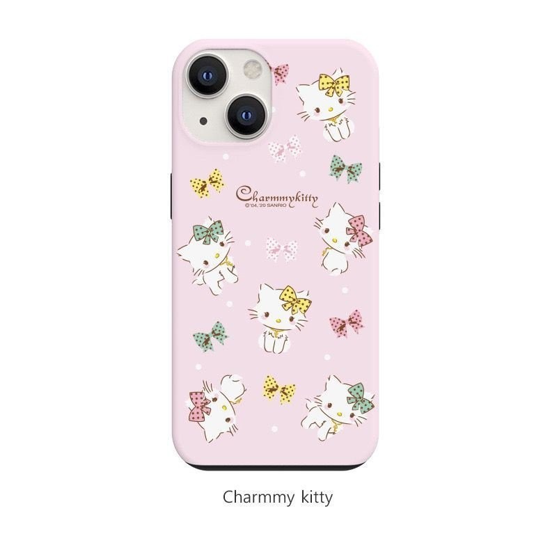 เคสโทรศัพท์มือถือแบบแข็ง สองชั้น กันกระแทก ลายเฮลโลคิตตี้ สําหรับ Iphone 14promax 11 12 13 14 15 15p