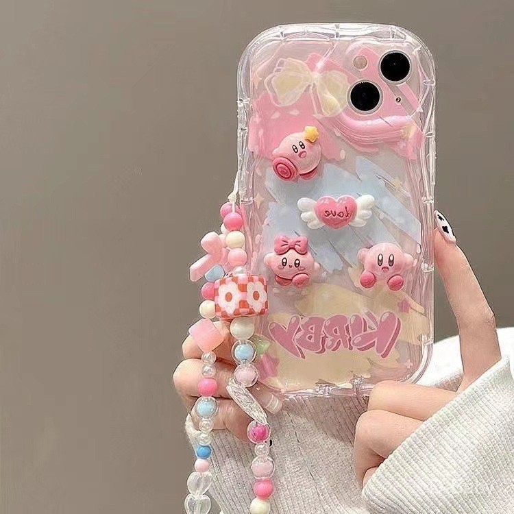 เคสโทรศัพท์มือถือ ซิลิโคนนิ่ม ป้องกัน ลายการ์ตูนตุ๊กตา Kirby ดาว สําหรับ Apple Iphone 15 14 13 12