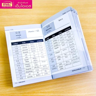 หนังสือศัพท์จีนกลางเบื้องต้น 56 หมวดคำศัพท์ ครอบคลุมกว่า 1,750 คำ มีพินอิน คำอ่านภาษาไทย และคำแปล