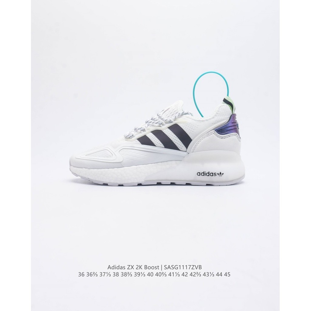 Adidas ZX 2K Boost Shoes   Classic Athletic Sneakers With Reflective Details Casual Shock Absorbing Running Shoes รองเท้
