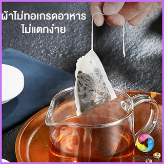 100 ชิ้น ถุงกรองชา แบบใช้แล้วทิ้ง 6x8/7x9/8x10/15x20ซม tea bag