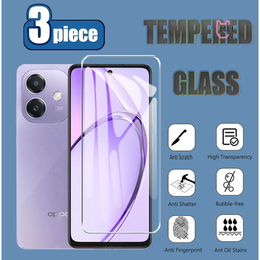 ป้องกันหน้าจอสําหรับ OPPO A3X A5i กระจกนิรภัย OPPO A6X 5G A3 4G OPPO A58 4G กระจกนิรภัยป้องกันหน้าจอ