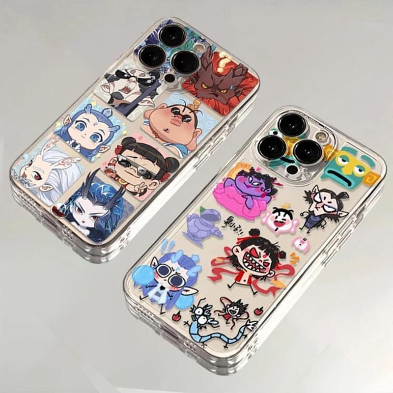 การ์ตูน Nezha Ao Bing พิมพ์เคสโทรศัพท์สําหรับ Samsung Galaxy S25 S24 S23 S22 Ultra Plus S20 S21 FE A