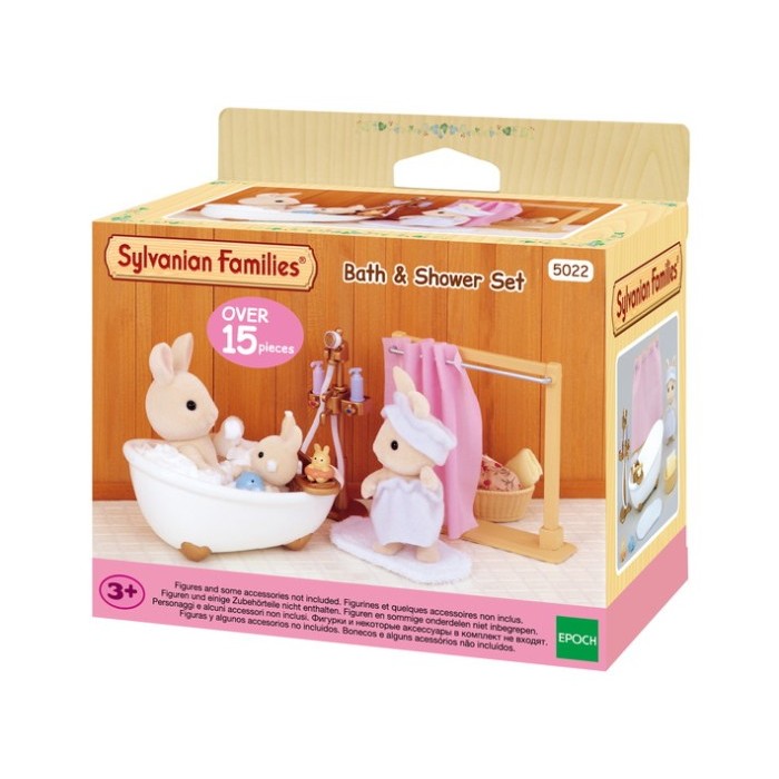 SYLVANIAN FAMILIES [พรีเมี่ยม]ชุดอาบน้ําและอาบน้ํา SYLVANIAN ที่ดีที่สุด
