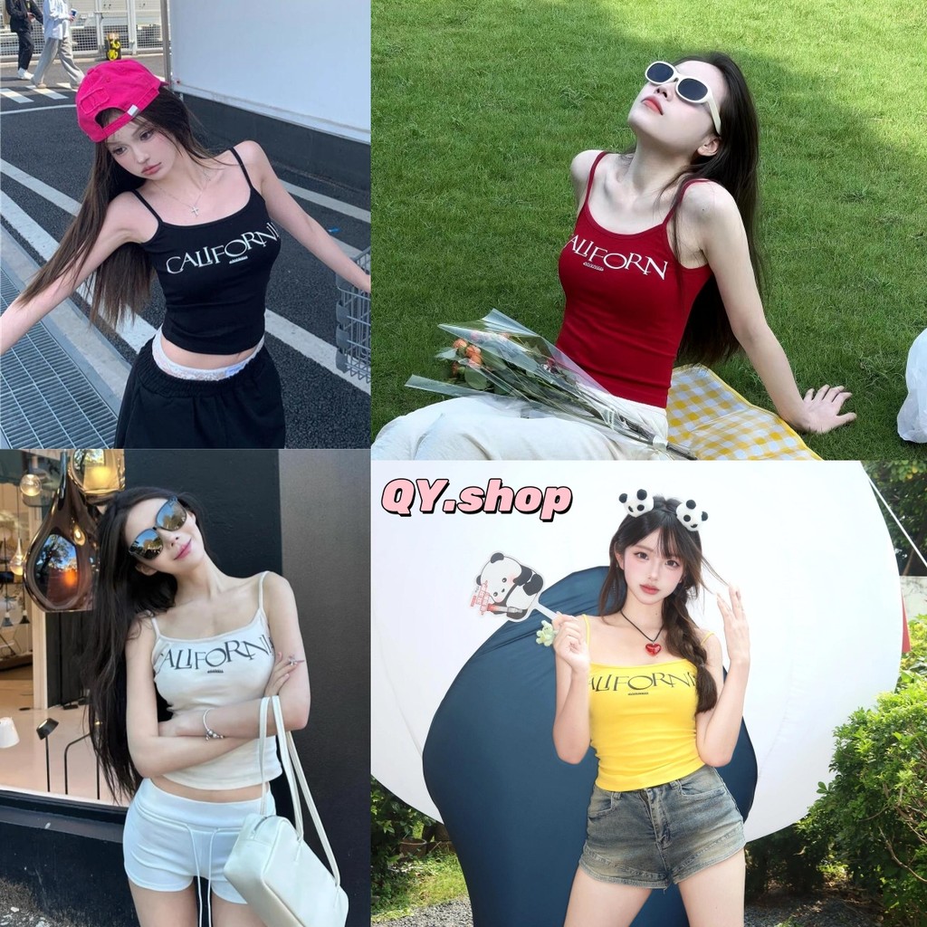 QY.Shop⭐️พร้อมส่ง เสื้อกล้ามผู้หญิง เบสิก สีพื้น สไตล์ลำลอง(หลากสี) "FY3433" -H