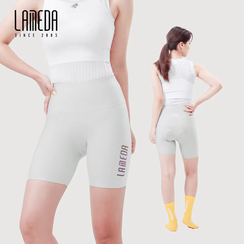 Lameda กางเกงขาสั้นปั่นจักรยาน Powerband ผู้หญิง แห้งเร็ว ยืดหยุ่นสูง เอี๊ยมสําหรับปั่นจักรยานกลางแจ้ง