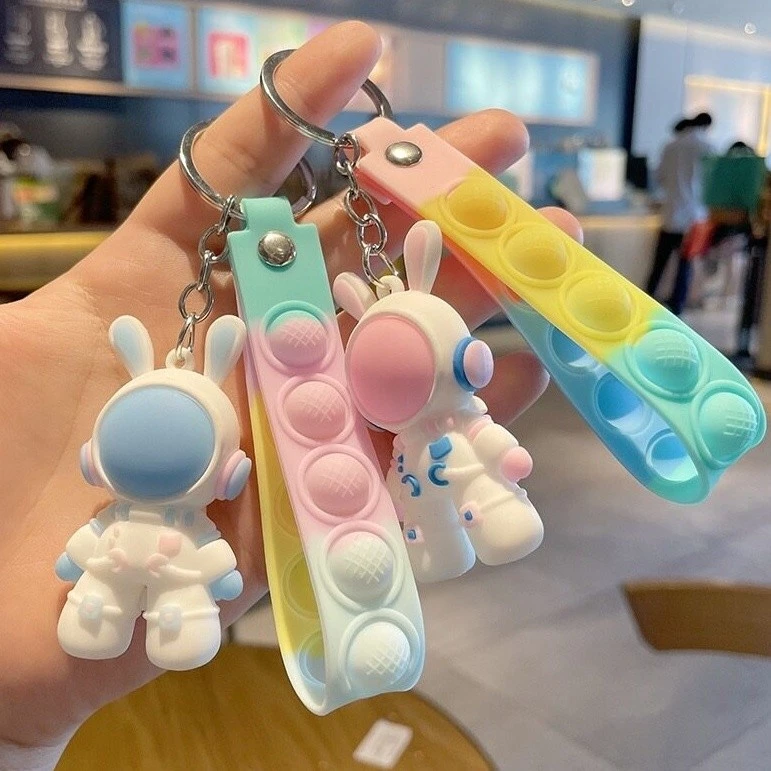 กระต่ายนักบินอวกาศ สีพาสเทลน่ารักๆ สําหรับห้อยกระเป๋า ห้อยกุญแจ สินค้าพร้อมส่ง