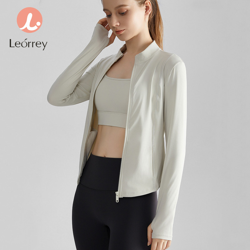Leorrey-เสื้อแจ็คเก็ตแขนยาวสำหรับใส่เล่นกีฬาแบบมีซิปทั้งตัว เสื้อแจ็คเก็ตระบายอากาศได้ดี ราคา ถูกที่สุด ดีลบีเคเค แกลเลอรีภาพที่ 7