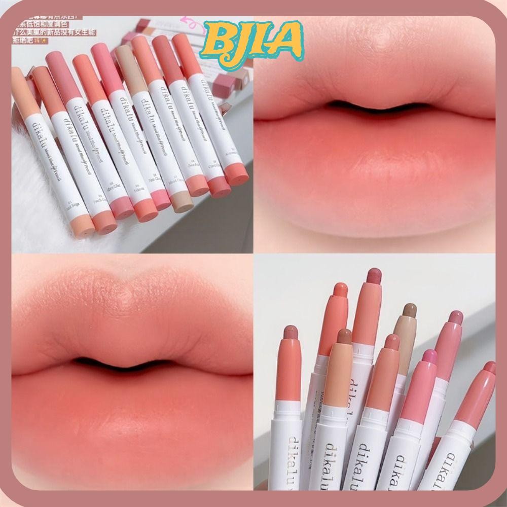 Bja Matte Lipliner, กันน้ํา Natural Lip Contour ลิปสติกดินสอ, พร้อม Sharpener ติดทนนาน 10 สี Charming Lips แต่งหน้า