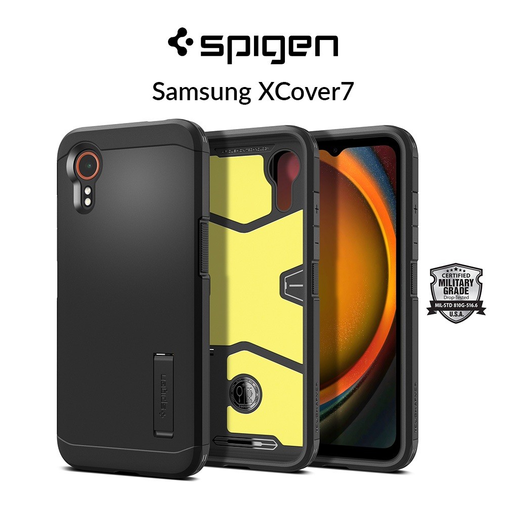 Spigen เคส Samsung Galaxy XCover7 6.6" เกราะแกร่งพร้อมขาตั้งและการป้องกันสุดขีด ฝาครอบ Samsung XCove