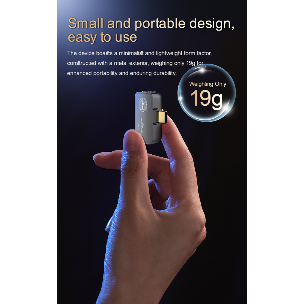 Audirect Atom4 แบบพกพา USB DAC ถอดรหัส USB C เครื่องขยายเสียงหูฟังโทรศัพท์มือถือ Dongle TYPE C AMP Atom 4