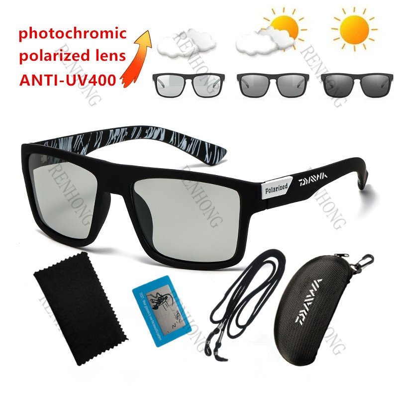 อัพเกรดใหม่สามในหนึ่งเดียวdaiwa 818 Polarized Chrome UV400 ผู้ชายขี่จักรยานแว่นตากีฬาแว่นตากันแดดผู้หญิงวิ่งShadesสําหรับตกปลาขับรถ
