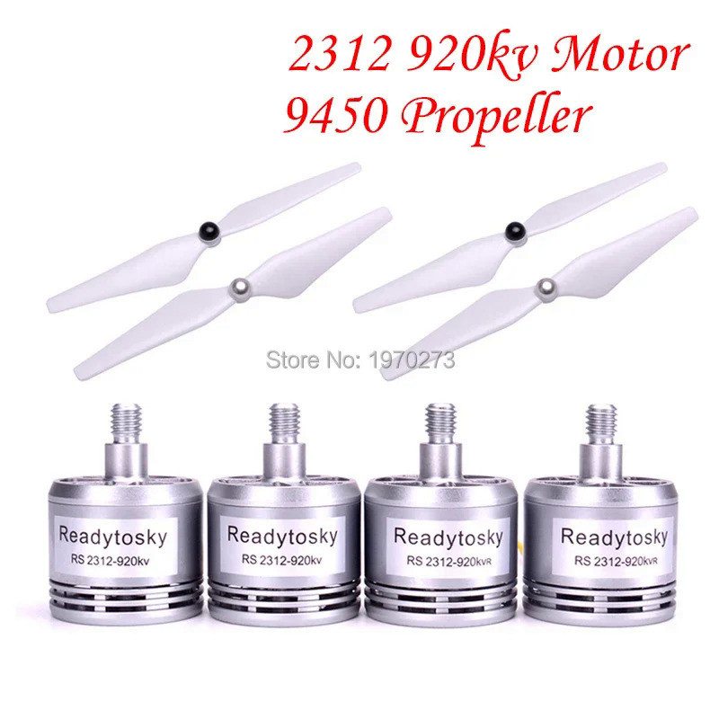 KS 4pcs 2312 920KV Brushless Motor CW CCW 2-4Sมอเตอร์ + 9450 9450R 9*4.5 ล็อคCW CCWใบพัดสำหรับ 450mm