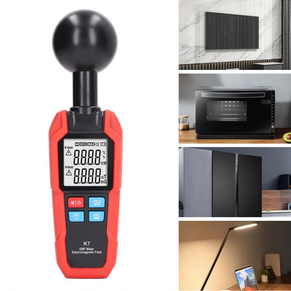 เครื่องทดสอบสนามแม่เหล็กไฟฟ้า EMF เมตร 5Hz-300Hz 0.01-19.99μtสำหรับบ้าน