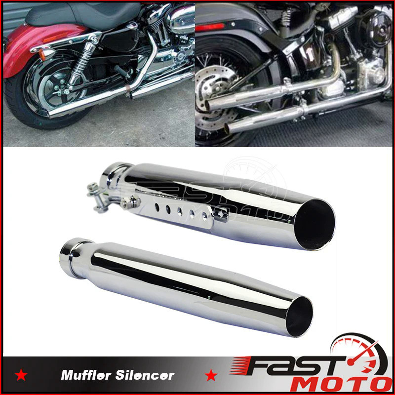 Mf Motorbike Muffler Antiqued Vintage Retro Exhaust Pipe For Harley XV950 M800 1200 XL883 Sportster 