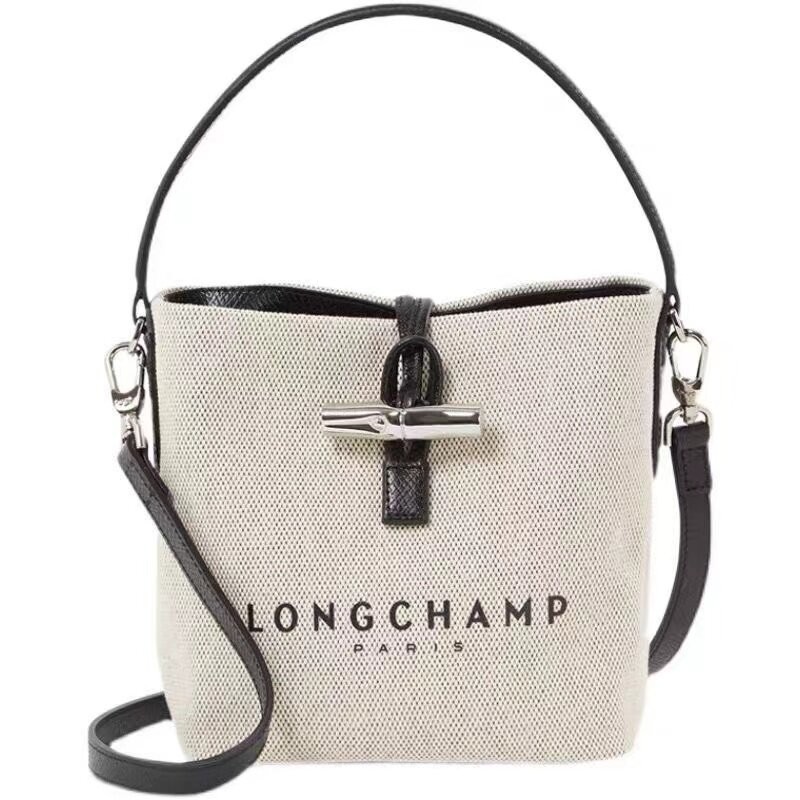 สินค้ามีพร้อมส่งที่ไทย กระเป๋า Longchamp แท้ กระเป๋าทรงถัง ผ้าใบ กระเป๋าถือ handbag crossbody bag