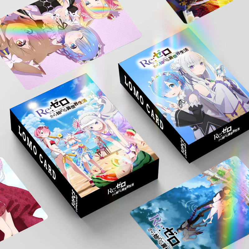 การ์ดโลโม่เลเซอร์โฟโต้การ์ด ลายการ์ตูนอนิเมะ Re:Life in A Different World From Zero 30 ชิ้น ต่อกล่อง