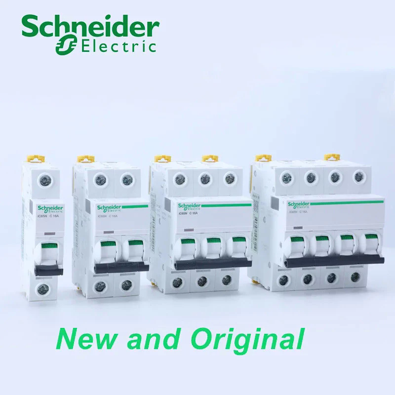 Schneider ไฟฟ้า Acti9 iC65N 1P 2P 3P 4P MCB Miniature Circuit Breaker C 1A 2A 4A 6A 10A 16A 20A 25A 32A 40A 50A 63A Air Switch